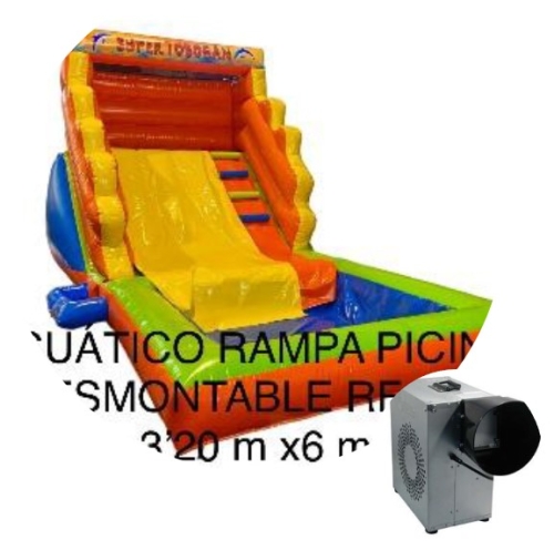 Acúatico rampa piscina 3.20mx6mx3.60m aprox