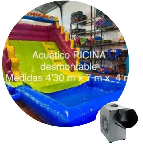 Acúatico rampa piscina 4,30x7,00x4,40m aprox