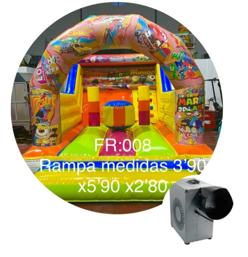 Castillo hinchable ladybub lateral amarillo