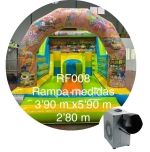 Miniatura de Castillo hinchable ladybug laterales turquesa