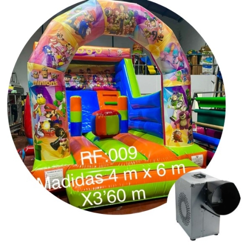 Castillo hinchable  Toy Story laterales azul