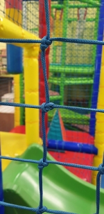 Miniatura de Paño de red con nudos azul 15x2.5m