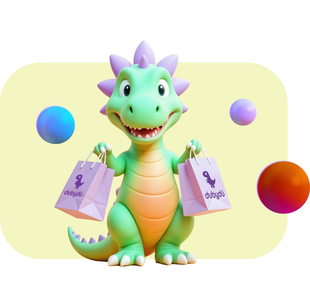 Dinosaurio con herramientas